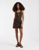 JJXX ribbed tank dress in brown