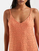 Vero Moda Petite floral eyelet jersey cami maxi dress in orange