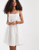 ONLY cotton mini dress with lace detail in white