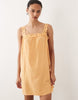 VILA embroidered strap cami mini dress in peach parfait