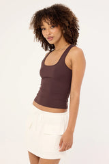 Luck & Trouble Penn Drawcord Mid Rise Mini Skirt White
