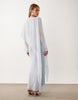 cape detail long sleeve maxi dress in pale blue