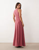 JDY v-neck maxi dress in dusty pink