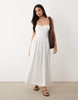 broderie cami maxi dress in white