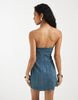 Free People Alexa mini dress in stone wash blue