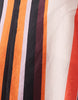 cotton linen bandeau mini sundress in orange and pink sunset stripe