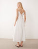 Kiss The Sky Lucia gathered midaxi dress in white