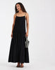 & Other Stories pleated drop waist maxi dress in black