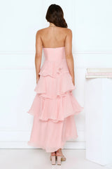 Wedding Adventure Strapless Maxi Dress Pink