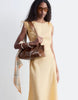 & Other Stories pure linen asymmetric midi dress in light yellow