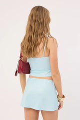 Motel Nisrin Skirt Mono Flower Blue/Orange