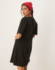 JDY linen mix mini shirt dress in black