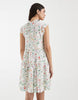 Vero Moda ruffle trim babydoll mini dress in white floral print