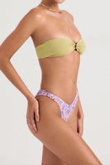 olive bandeau bikini top