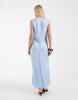 & Other Stories ruche front maxi dress with v-neck in light blue