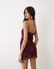 Motel Kaku crochet dress in burgundy
