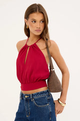 Perfect Stranger Stella Halter Top Red