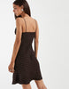 & Other Stories mini dress in brown and white polka dot print
