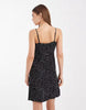 ONLY mini cami dress in black polka dots