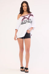 Neovision Cold Signal Off Shoulder Relaxed Tee White