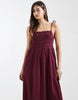 Aray beach maxi dress in burgundy