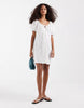 Vero Moda cotton broderie puff sleeve milkmaid mini dress in white