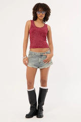 Rusty X-Tina Pheonix Low Rise Denim Mini Short Dirty Dawg