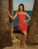 South Beach X Sasha Corte-T knitted mini beach dress in orange