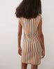 striped crochet mini dress