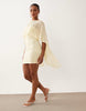 Gina Tricot cape mini dress in pale yellow