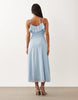 Vero Moda Petite ruffle bust chiffon midaxi cami dress in light blue