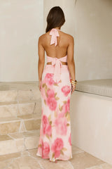 Soft Rose Affair Halter Top Pink
