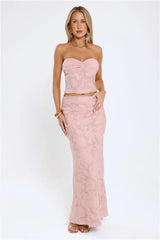 Warm As Honey Strapless Top Pink