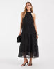 ONLY halterneck midaxi dress in black polka dots