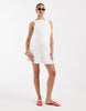 Vero Moda Maternity jersey floral broderie sleeveless mini dress in white