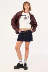 Rusty Mr Worldwide Raglan Skimmer Tee White