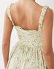 Gina Tricot corset midi dress in green flower print
