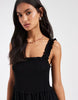 ONLY smock midaxi dress in black