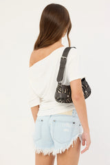 One Teaspoon Dukes Low Waist Mini Denim Shorts Xanthe