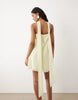 cami mini dress with scarf in pale yellow