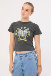 Thrills Angel Star Boy Tee Merch Black