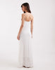 lace cami slip dress in white