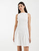 & Other Stories smocked pure cotton mini dress in white