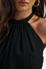 Luck & Trouble Kera Halter Mini Dress Black
