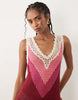 Mango Teen knit mini dress in multi