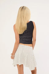 Thrills Isabelle Mini Skirt White Polka Dot