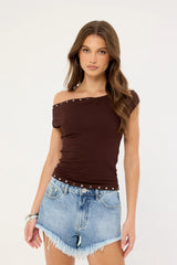 One Teaspoon Renegades High Waist Denim Shorts Pretty Blue