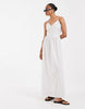 Vero Moda Tall cami midi dress in white striped print