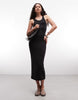 Weekday super soft jersey maxi dress in black