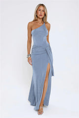 Summer Whisper One Shoulder Bodysuit Steel
